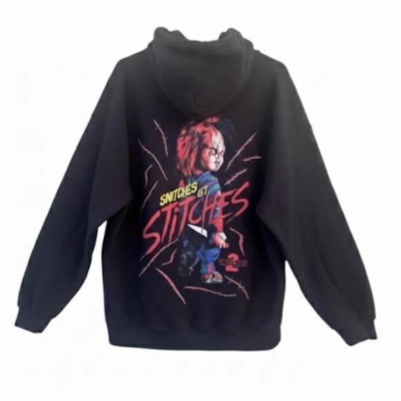 Universal Studio Other - Universal Studios Chuckie- Child’s Play 2 Movie Promo Graphic Hoodie Size XL EUC